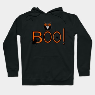 Boo, says the owl. It's Halloween! Hoodie